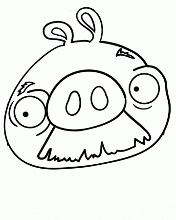 Moustache Pig Angry Birds Coloring Pages - Angry Birds Coloring 