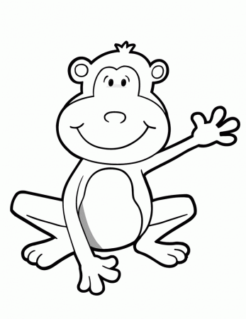 Monkey Coloring Sheet | Animal Coloring pages | Printable Coloring 