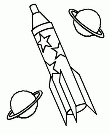 Pre-K Coloring Pages | Free Printable Rocket and Planets Pre-K 