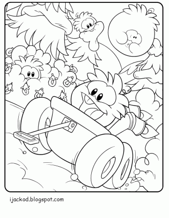 red puffle Colouring Pages