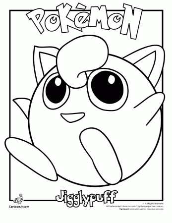 Jigglypuff Pokemon Coloring Page | Cartoon Jr.